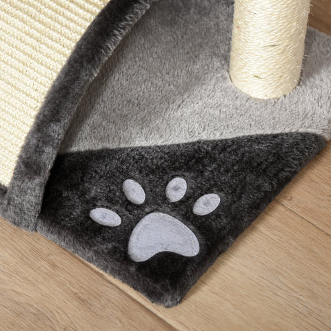 Rootz Scratching Post - Scratching Board - Soft Cushion - MDF - Gray - 36 x 36 x 44 cm