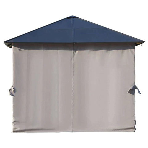 Rootz Gazebo - Garden Gazebo -  Garden Pavilion - Party Tent - Pc Roof - Aluminium - Black - 300 X 300 X 263 Cm