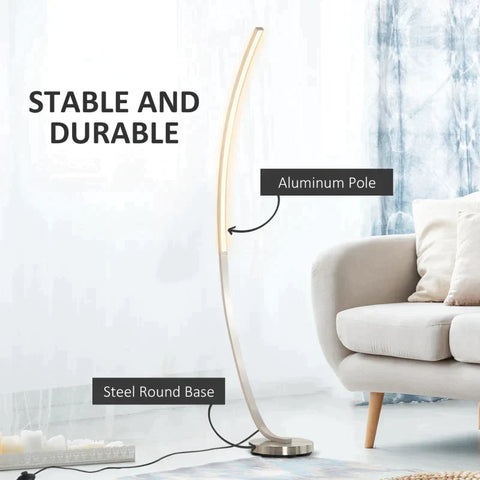 Rootz LED Floor Lamp - Floor Lamp - Standing LED Light - LED Lamp - Aluminum - 50 x 23 x 149 cm