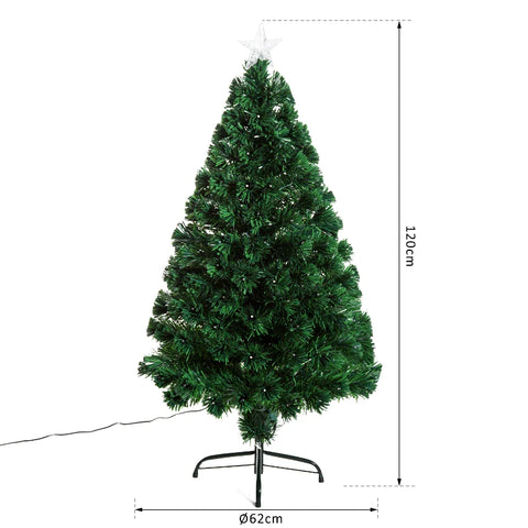 Rootz Kerstboom - Kunstkerstboom - Gedecoreerde Kerstboom - Kunstboom met LED-licht - Inclusief standaard en decoraties - 62 x 120 cm