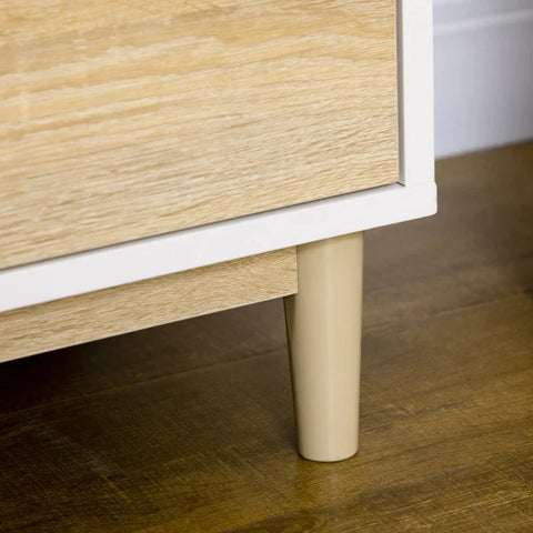 Rootz Bookcase - Storage Shelf - Bookcase - Standing Shelf With 2 Compartments - 2 Drawers - Wood Decor - White - 48 x 40 x 131 cm