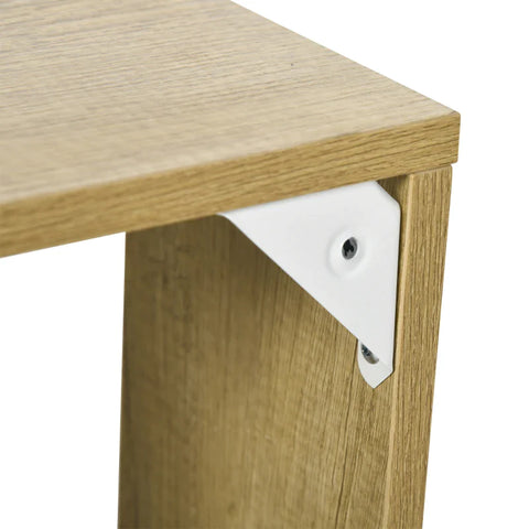 Rootz Wall Shelf - Floating Shelf - 4 Compartments - Bookshelf - Natural - 100cm x 15cm x 60cm