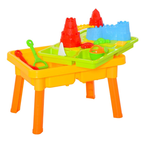 Rootz Sandspielzeug für Kinder – Sandkastentisch mit 23 Teilen – Spieltisch – Strandspielzeug – Spieltisch – Mehrfarbig – 59 x 42 x 37 cm