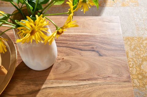 Rootz Couchtisch – Akazienholz mit Metallrahmen – Wohnzimmertisch im Industriestil – Couchtisch aus Massivholz – 110 x 60 x 40 cm 