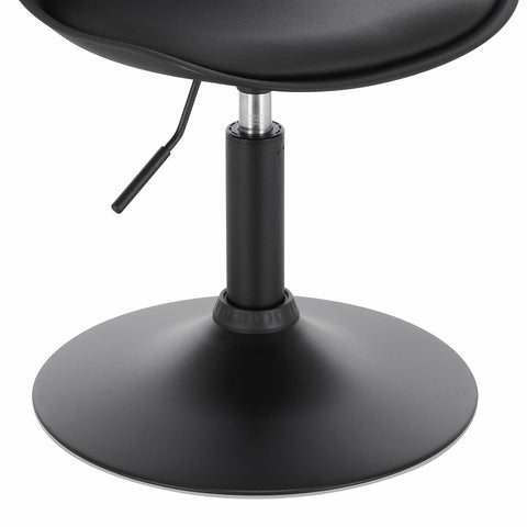 Rootz Verstelbare Zitkruk - Ergonomische Stoel - Draaikruk - Thuiskantoorstoel - Eetkamerstoel - Barstoel - Kapkruk - Zwart - 16,5x15,7x13,8 inch