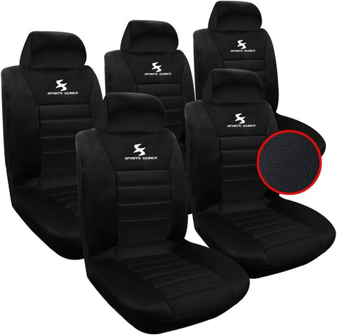 Rootz Autostoelhoes - Voertuigkussenbeschermer - Autostoelbeschermer - Zitschild - Bekleding Saver - Stoelhuid - Automat - Zwart - 22,4x15,7x6,7 inch