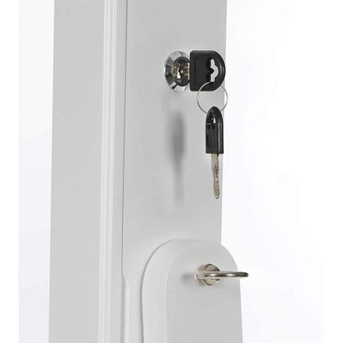 Standing Jewelery Cabinet with Mirror and LED lighting - Lockable - Jewelery storage cabinet with large mirror