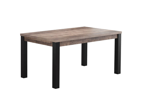Rootz Stylish Wooden Dining Table - Furniture - Furnishing - Table Piece - Creation - Brown & Black - 160 x 77 x 90 cm