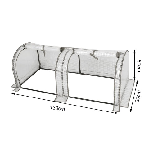 Rootz Foliengewächshaus - Greenhouse - Plant Protector - Garden Shelter - Tomato House - Horticultural Enclosure - Plant Haven - White - 26.4 x 8.6 x 3.9 inches