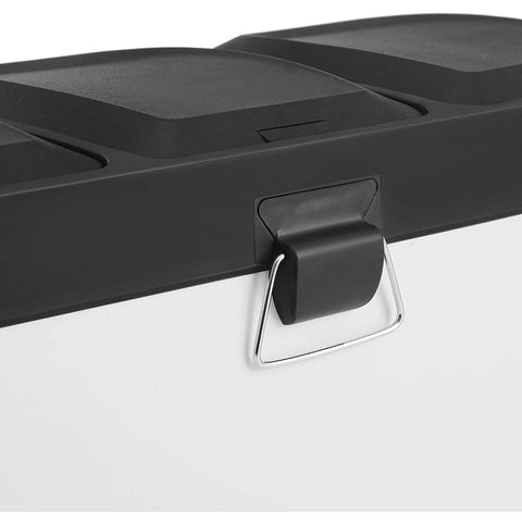 Rootz 54L Trash Can - Pedal Bin - 3 Inner Bins - Waste Separation - White-Black