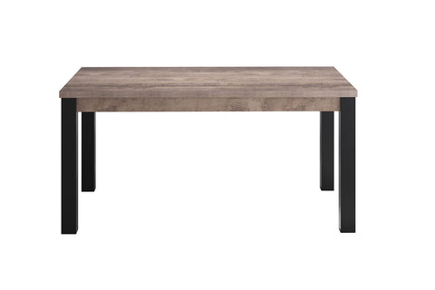 Rootz Stylish Wooden Dining Table - Furniture - Furnishing - Table Piece - Creation - Brown & Black - 160 x 77 x 90 cm