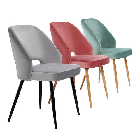 Rootz Eetkamerstoel Set Van 2 - Moderne En Elegante Vrijetijdsstoel - Set Van 4 Eetkamerstoelen - 51 x 55 x 82 cm