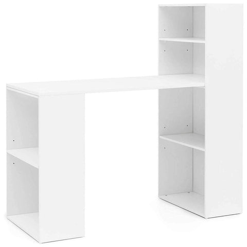 Rootz Desk Table - Modern Computer Table - White - 120 x 120 x 53 cm