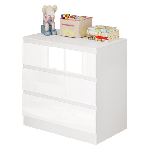 Rootz Baby Changing Solution - Nursery Necessity - Diapering Delight - Baby Care Essential - White & Glossy - Space-Saving Design - Compact Dimensions