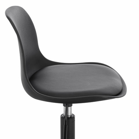Rootz Verstelbare Zitkruk - Ergonomische Stoel - Draaikruk - Thuiskantoorstoel - Eetkamerstoel - Barstoel - Kapkruk - Zwart - 16,5x15,7x13,8 inch