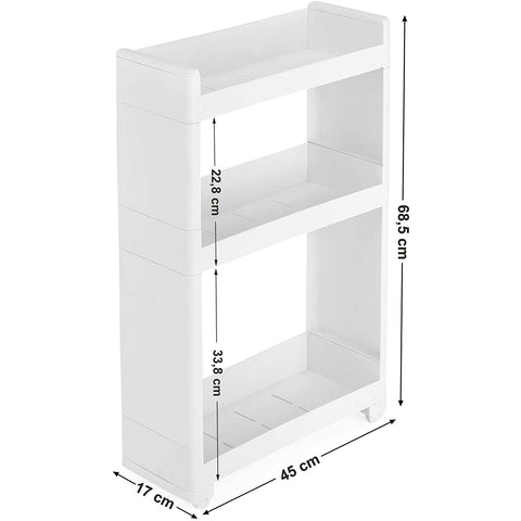 Rootz Kitchen Trolley - Serving Trolley - Bathroom Trolley - 3 Layers