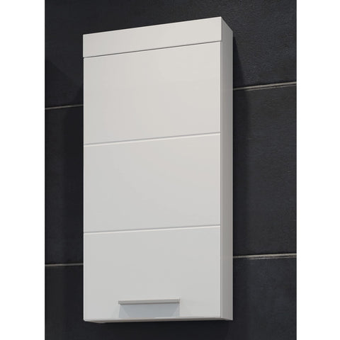 Rootz Modern Bathroom Wall Cabinet - Stylish Wall Storage - Sleek White High Gloss - Ample Space - 35 x 75 x 16 cm