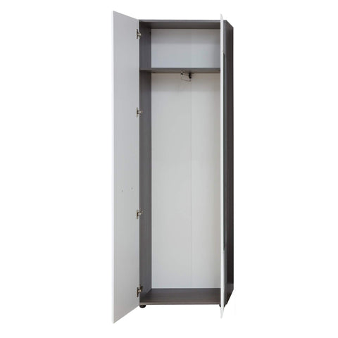 Rootz Garderobekast - Kast - Kledingkast - Opbergmeubel - Organisator - Kledingkast - Wit - 60 x 191 x 35 cm