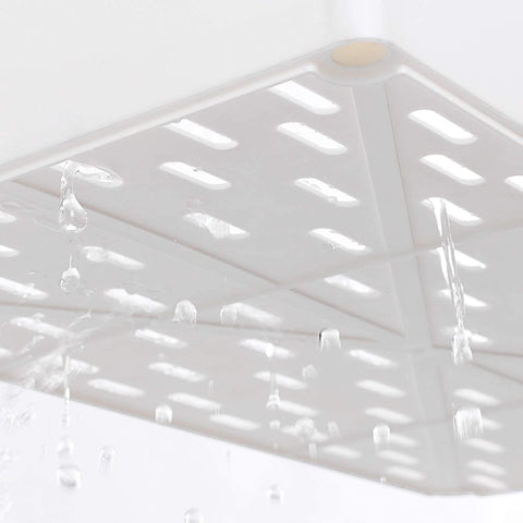 Rootz Kitchen trolley - Kitchen trolley - Serving trolley - 3 Levels - Space-saving - White - 40 x 12.5 x 60 cm