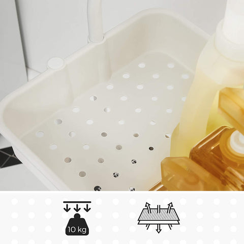 Rootz Kitchen trolley - Kitchen trolley - Serving trolley - 2 Trays - 2 Brakes - Plastic Storage compartments - Black