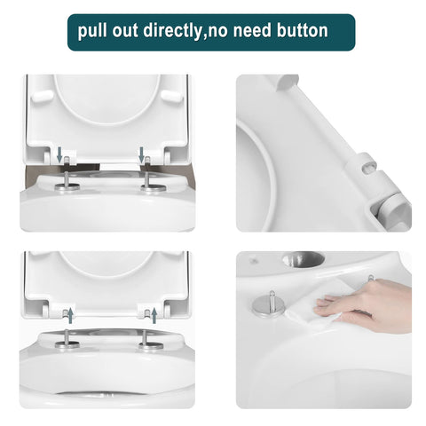 WOLTU WS2543 Klodeckel Wc Sitz Deckel Absenkautomatik, Kunststoff, Fast Fix/Schnellbefestigung, Softclose Scharnier, Antibakteriell