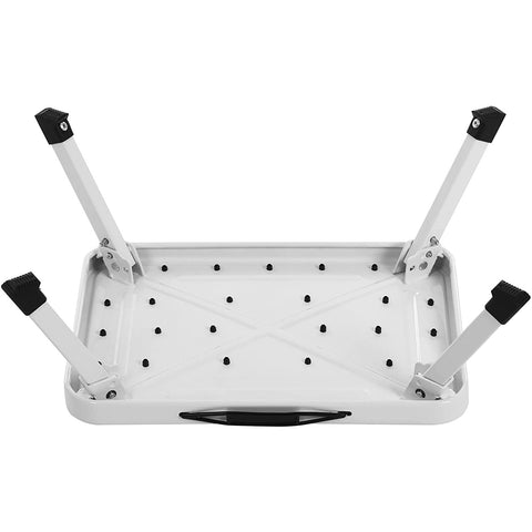 Rootz Opstapkruk - Opvouwbaar - Antislip - Compact - Klein - Krukje - Campingkruk - TÜV Süd Gecertificeerd - Zwart- Wit - 37,5 x 4 x 26,5 cm