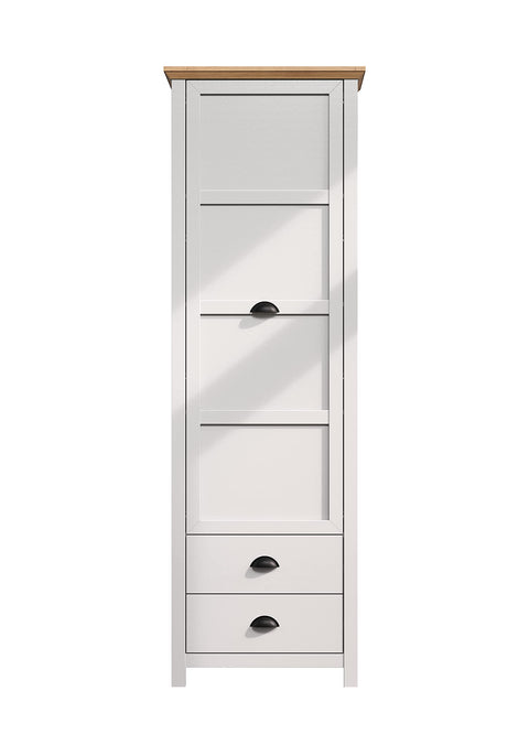 Rootz Landside Garderobenschrank - Wardrobe - Clothes Cabinet - Apparel Closet - Storage Unit - Clothing Armoire - Garment Holder - Light Grey/Artisan Oak - 65 x 201 x 41 cm.
