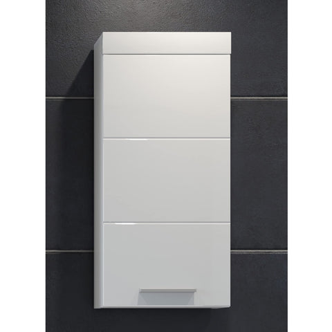 Rootz Modern Bathroom Wall Cabinet - Stylish Wall Storage - Sleek White High Gloss - Ample Space - 35 x 75 x 16 cm