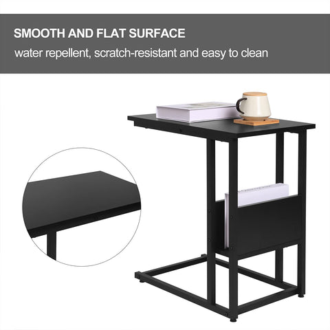 Rootz Coffee Table - Side Table - End Table - Lounge Table - Living Room Table - Accent Table - Black - 55x36x59.5cm