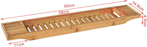 Rootz Bamboe Badkuiprek - Caddy Tray Badkamerplank - Lengte 80cm