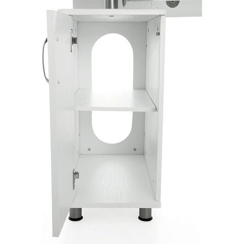 Rootz Desk - Chest of drawers - Storage space - Keyboard shelf - White - Processed Wood - Metal - ?121 x 60 x 76 cm