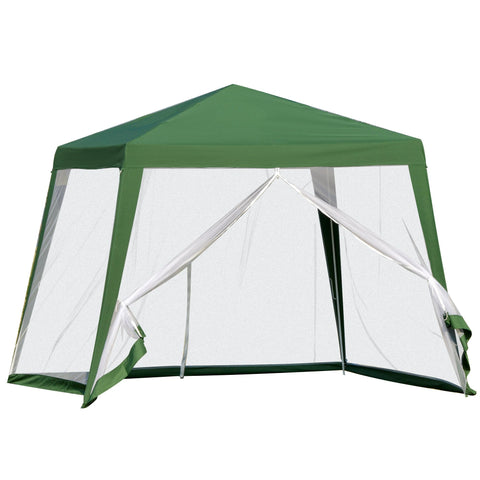 Rootz Garden Pavilion - Party Tent - With Mosquito Net - Polyester - Green - 300 x 300 x 245 cm