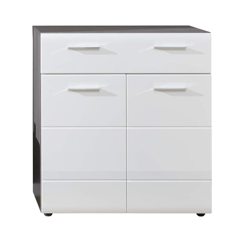 Rootz Wardrobe - Storage Cabinet - Shoe Cabinet - Chest - Organizer - Furniture - White - 80 x 87 x 35 cm