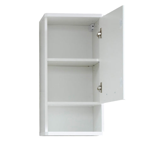 Rootz Bathroom Wall Cabinet - Hanging Storage - Wall Unit - Mounted Shelf - Bath Organizer - Vanity Cupboard - Glossy White - 37x76x28 cm