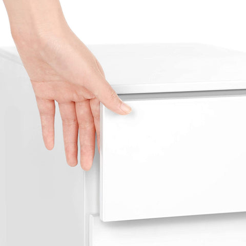 Rootz Filing Cabinet - On Wheels - Storage Cabinet - Cabinet with Lock - White