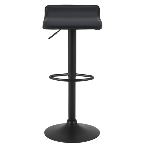 Rootz Barstool - Counter Seat - Bistro Chair - Pub Stool - Adjustable Seat - Kitchen Chair - Dining Stool - Black - 17.3 x 16.9 x 11.8 inches
