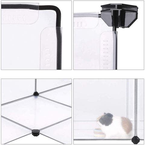 Rootz Animal Run - Rabbit Run - Rodent Run - Transparent - 143 x 73 x 46 cm