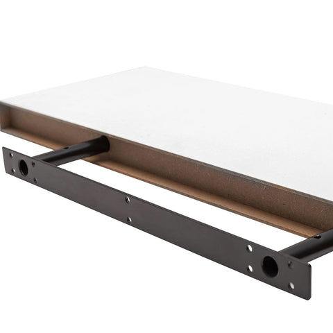 Rootz Wall Mounted Display Shelf - Floating Bookcase Rack for Home Decor - White Wooden Wall Organizer - 60x23x3.8cm