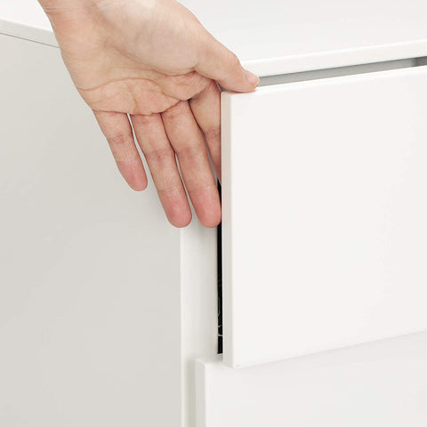 Rootz Drawer Unit - Filing Cabinet - On Wheels - Lock - 3 Drawers - White - Metal - 39 x 45 x 55 cm