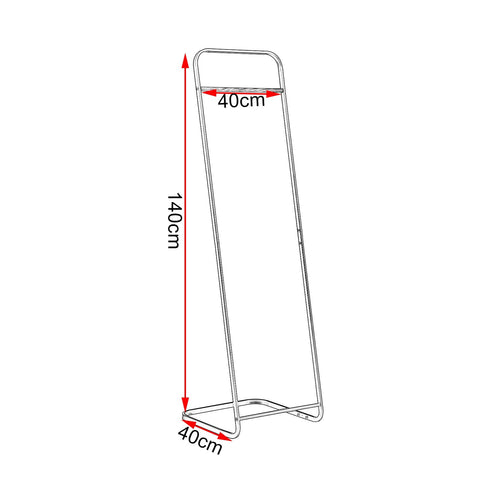 Rootz Coat Rack - Clothes Stand - Garment Holder - Wardrobe Stand - Clothing Hanger - Apparel Display - Black - 40x140x40 cm