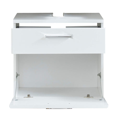Rootz Bathroom Vanity Unit - Storage Cabinet - Washbasin Stand - Sink Base - Bathroom Organizer - Under-sink Cabinet - Bath Storage - White - 60 x 58 x 38 cm