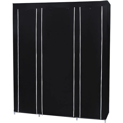 Rootz Wardrobe XXL Black - Foldable Wardrobe - Wardrobe