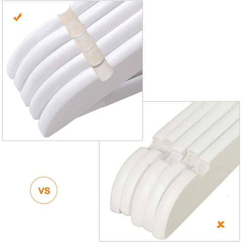 Rootz Kleiderbügel mit Schulterkerben – Weiß – 44,5 x 1,2 x 23 cm