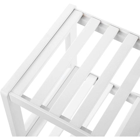 Rootz bamboo shoe rack - Rack for 6 pairs of shoes - Shoe racks - White