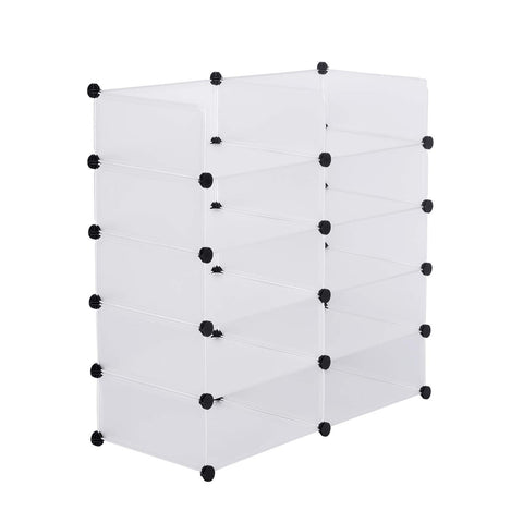 Rootz Schoenenkast - Schoenenopslag - Schoenenorganizer - Opbergrek - Schoenenplank - Schoenenkast - Schoenenkast - Wit - 47x37x170cm