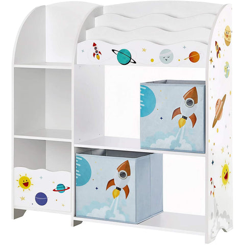 Rootz Toy Organizer - Speelgoed opbergen - Kinderkast - Wit - 93 x 30 x 100 cm