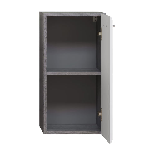 Rootz Bathroom Chest - Storage Cabinet - Vanity Unit - Drawer Stand - Bathroom Organizer - Wooden Furniture - Smoke Silver/White High Gloss - 35x68x34 cm