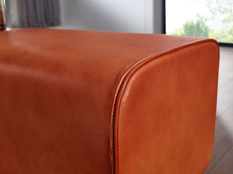 Rootz Turnbock Bench - Bank met Laden - Gymkruk met Opbergruimte - Bruin Leer - 120x56x30 cm