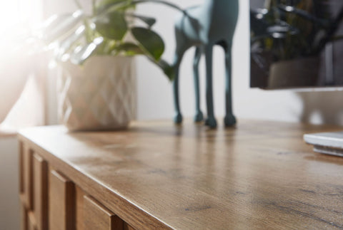 Rootz TV Stand - Lowboard - TV Dresser with Two Doors - Modern High Design TV Cabinet - Living Room TV Stand - Oak Wood -  160x51x40 cm