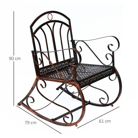 Rootz Swing - Gartenschaukel - Gartenbank - Metall - 1-Sitzer - Bronze - 61 x 79 x 90 cm